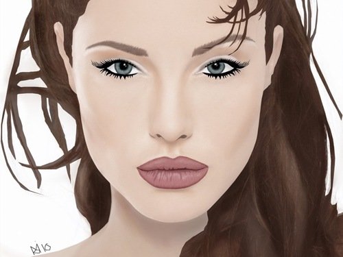 明星肖像插画：Angelina Jolie 