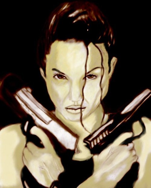 明星肖像插画：Angelina Jolie 