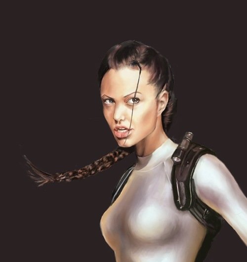 明星肖像插画：Angelina Jolie 