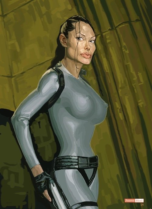 明星肖像插画：Angelina Jolie 