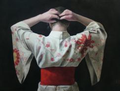 Stephanie Rew绘画作品：日本传统服装 和服