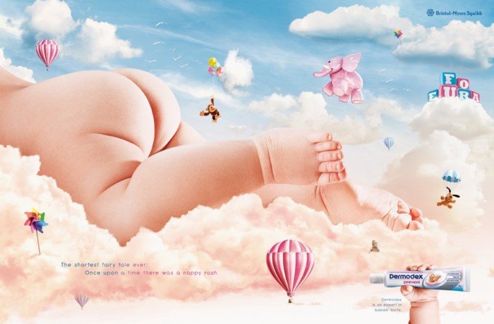 呵护婴儿小PP：Dermodex药膏广告
