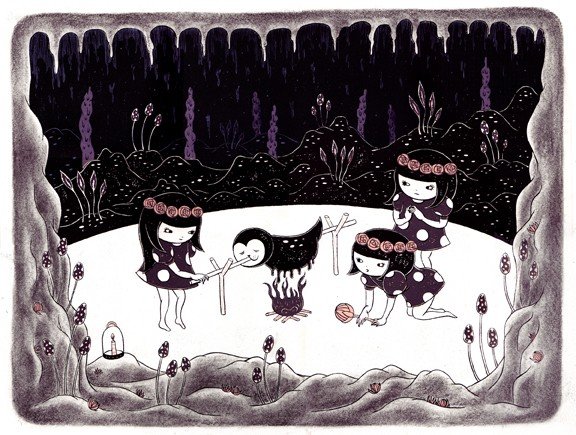 日本插画家的Aya Kakeda幻想世界