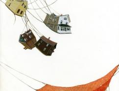 悬挂的城市：Amy Casey绘画作品