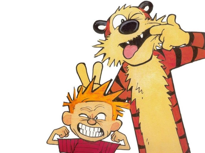 插画欣赏：美国经典漫画Calvin & Hobbes(凯文和跳跳虎)