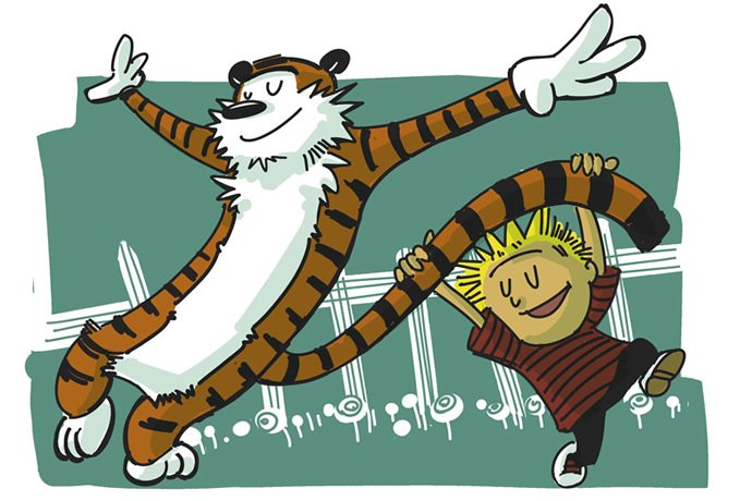 插画欣赏：美国经典漫画Calvin & Hobbes(凯文和跳跳虎)