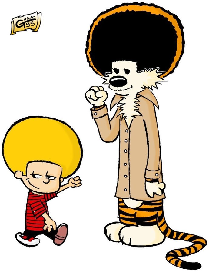 插画欣赏：美国经典漫画Calvin & Hobbes(凯文和跳跳虎)