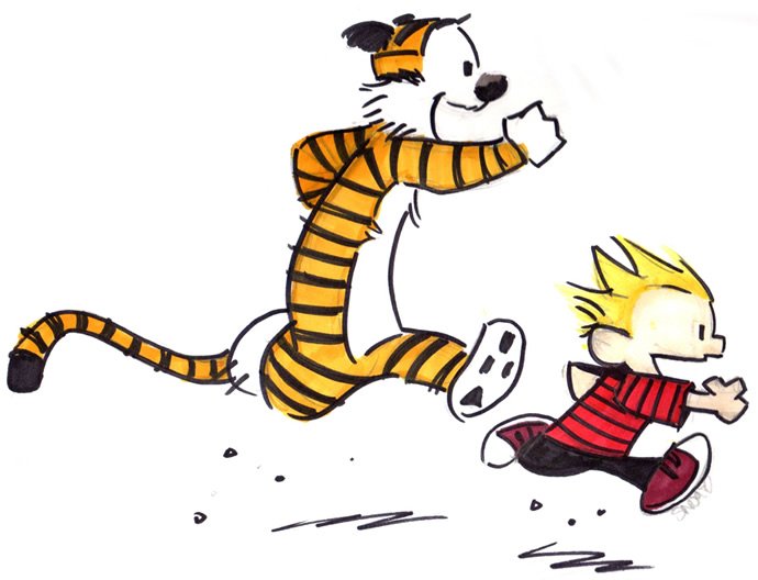 插画欣赏：美国经典漫画Calvin & Hobbes(凯文和跳跳虎)