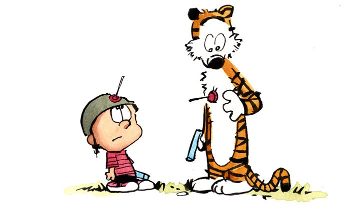 插画欣赏：美国经典漫画Calvin & Hobbes(凯文和跳跳虎)