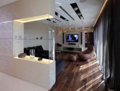 俄罗斯一套豪华复式公寓室内设计