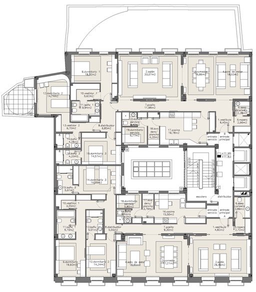 室内设计欣赏：老建筑公寓改造