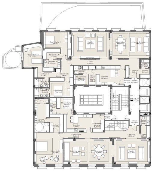 室内设计欣赏：老建筑公寓改造