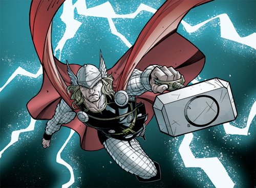 漫画英雄人物插画：雷神托尔Mighty Thor