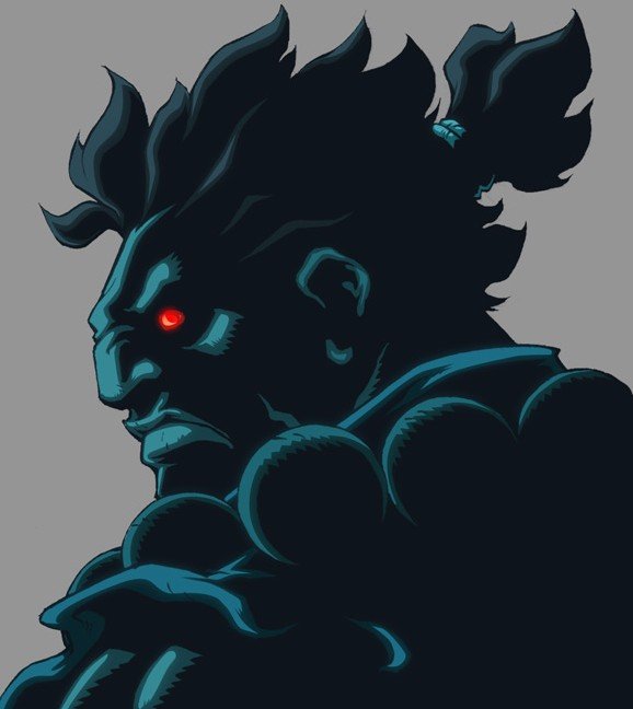 街霸游戏人物插画：Akuma(豪鬼)