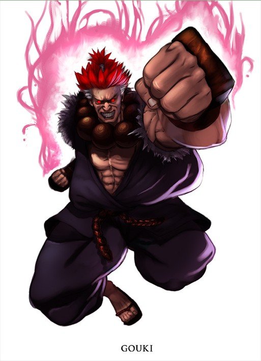 街霸游戏人物插画：Akuma(豪鬼)