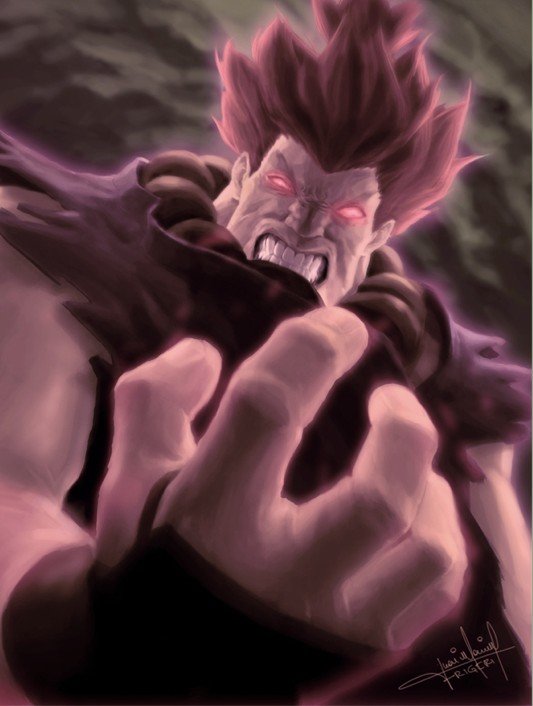 街霸游戏人物插画：Akuma(豪鬼)