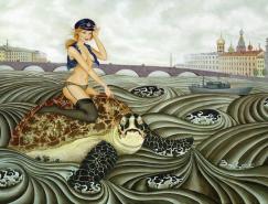 蒙古艺术家Solongo Mellecker绘画作品