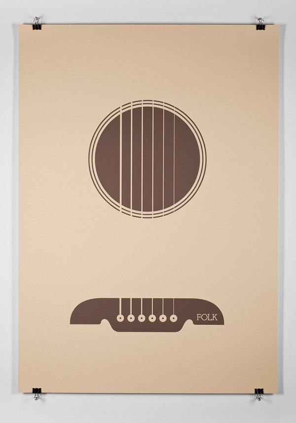 音乐类型极简风格海报设计