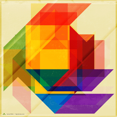 几何形状和线条: 美丽的数字艺术作品