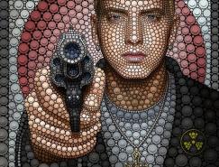 圆圈的艺术：Ben Heine肖像画作品
