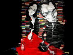 Mike Stilkey: 书皮上的绘画艺术