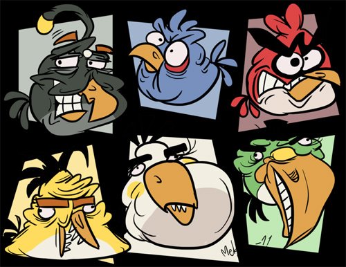 游戏插画欣赏：愤怒的小鸟