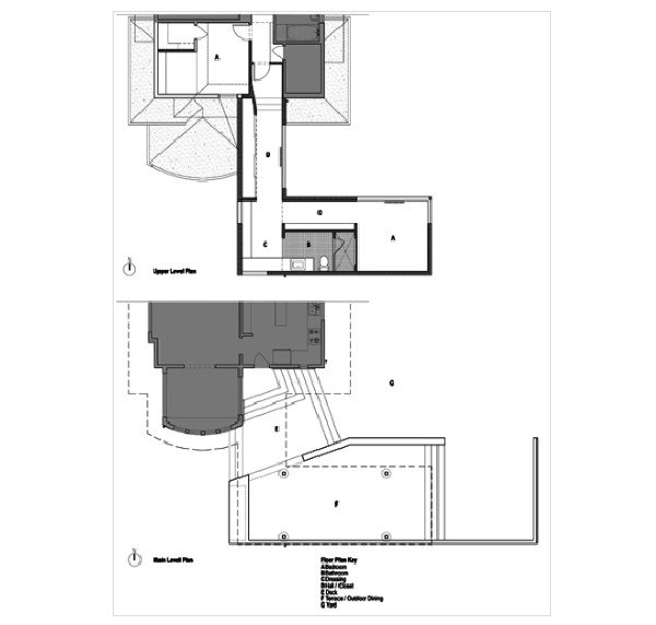 漂亮的住宅扩建：L型悬空层