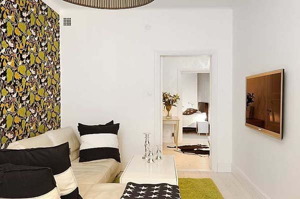 舒服的配色方案：斯德哥尔摩优雅的公寓设计