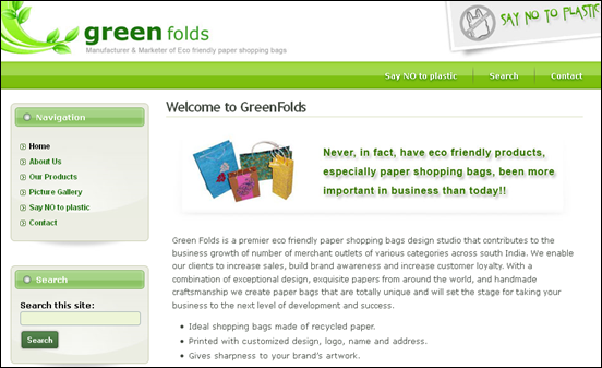 清新的绿色风格网站设计