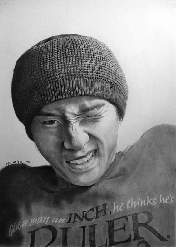 香港艺术家Paul Lung照片级的铅笔素描画