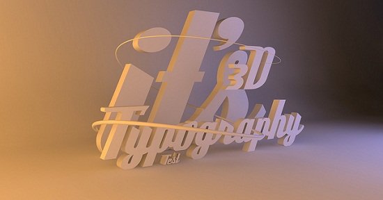 国外创意3D文字设计