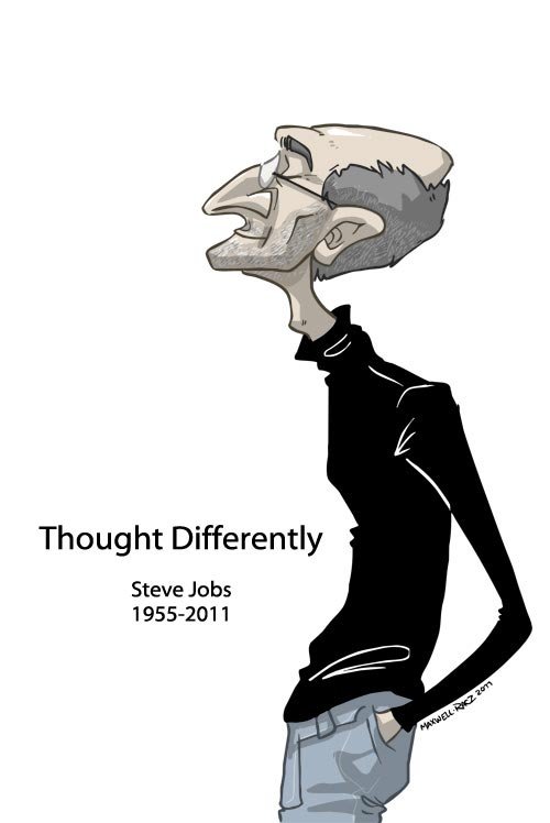 人物插画欣赏：Steve Jobs(1955-2011)