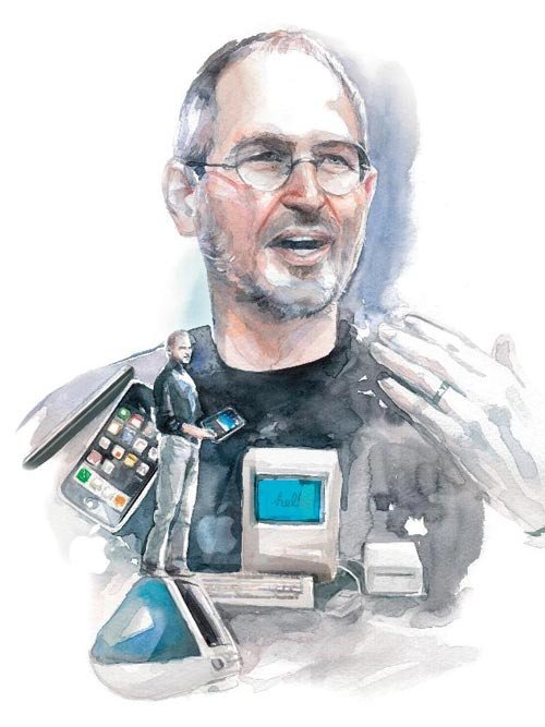 人物插画欣赏：Steve Jobs(1955-2011)