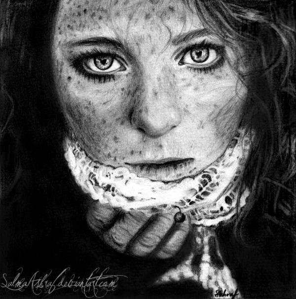 Salma Ashraf迷人的人像素描作品