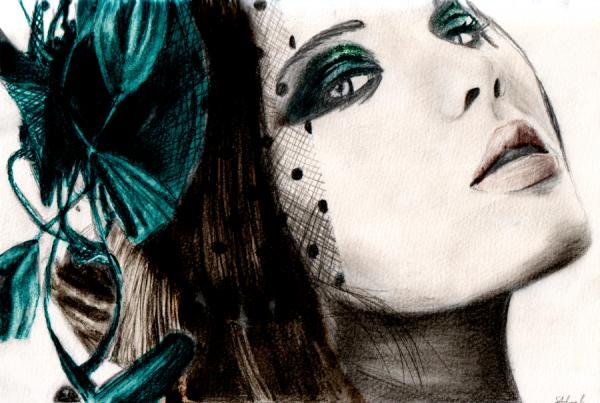 Salma Ashraf迷人的人像素描作品