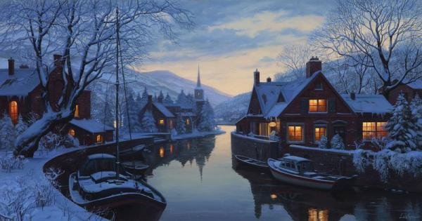 Eugene Lushpin写实城市风景绘画作品