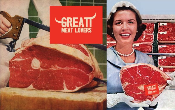 品牌设计欣赏：Butcher Great! Meat Lovers