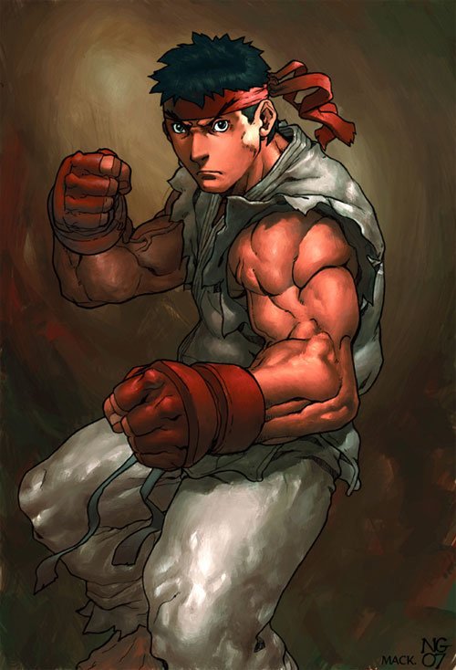 “街头霸王”人物角色插画：Ryu