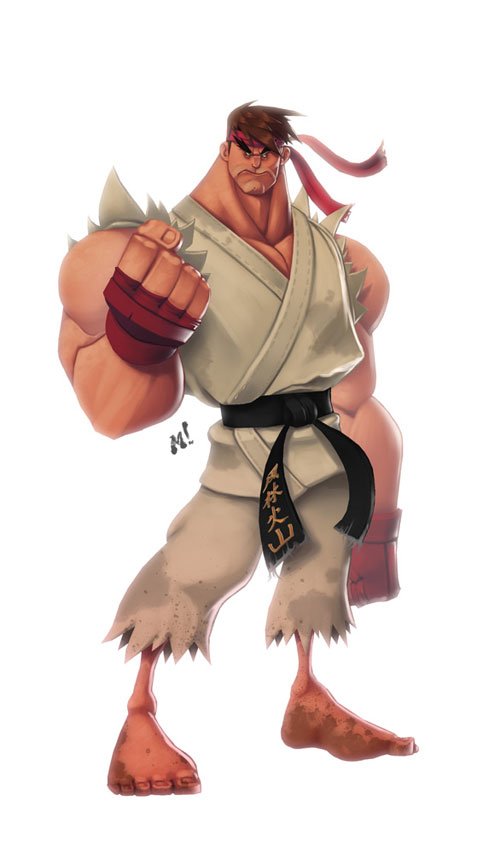 “街头霸王”人物角色插画：Ryu