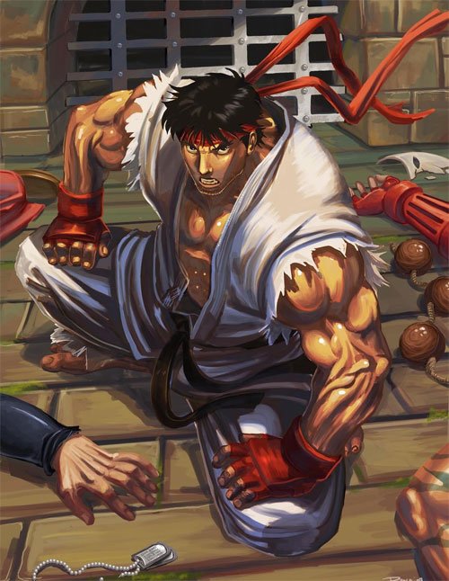 “街头霸王”人物角色插画：Ryu