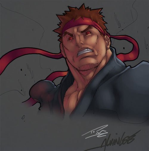 “街头霸王”人物角色插画：Ryu