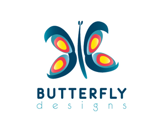 标志设计元素运用实例：蝴蝶(二)