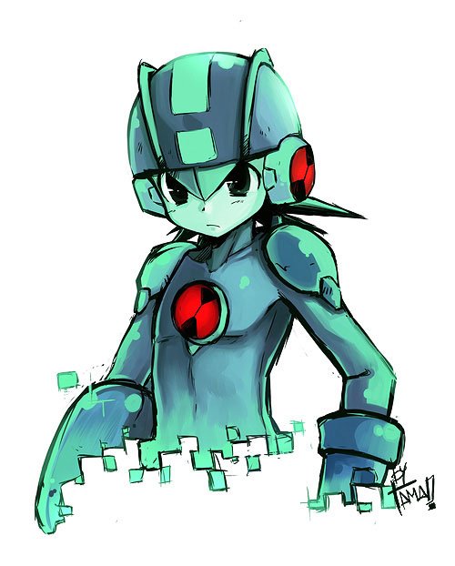 动漫人物插画：洛克人MegaMan