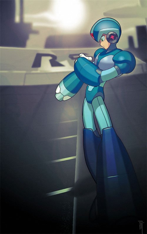 动漫人物插画：洛克人MegaMan