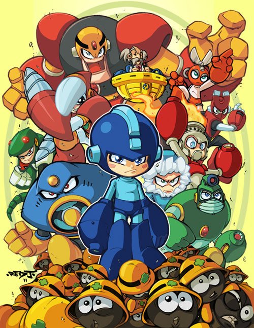 动漫人物插画：洛克人MegaMan