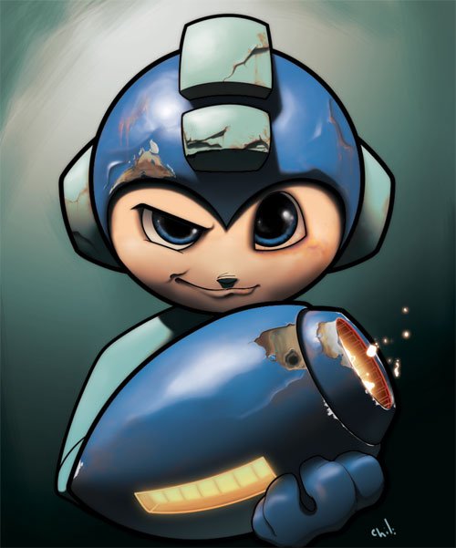 动漫人物插画：洛克人MegaMan