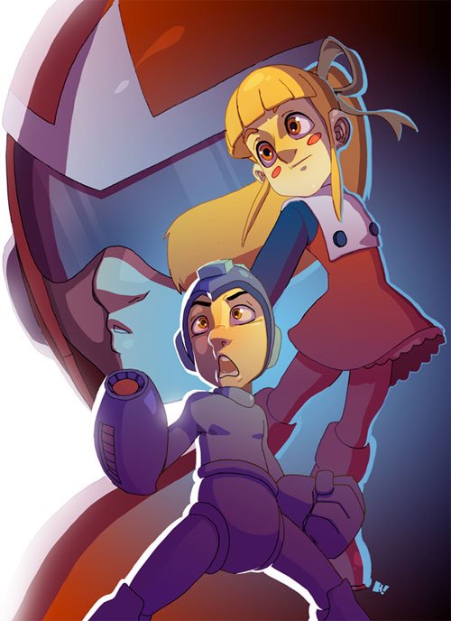 动漫人物插画：洛克人MegaMan