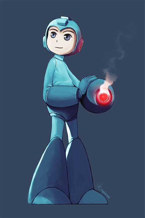 动漫人物插画：洛克人MegaMan