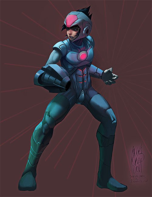 动漫人物插画：洛克人MegaMan