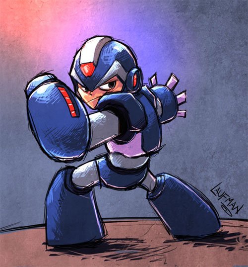 动漫人物插画：洛克人MegaMan